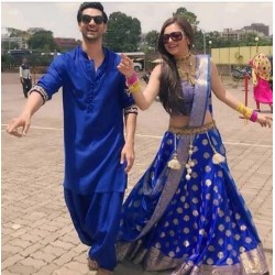 Madhubala Blue Designer Lehenga Choli